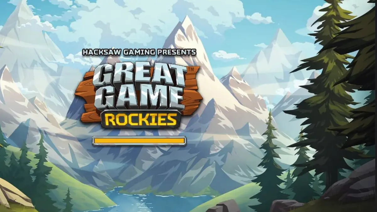 Great Game Rockies slot machine interface na may temang kabundukan